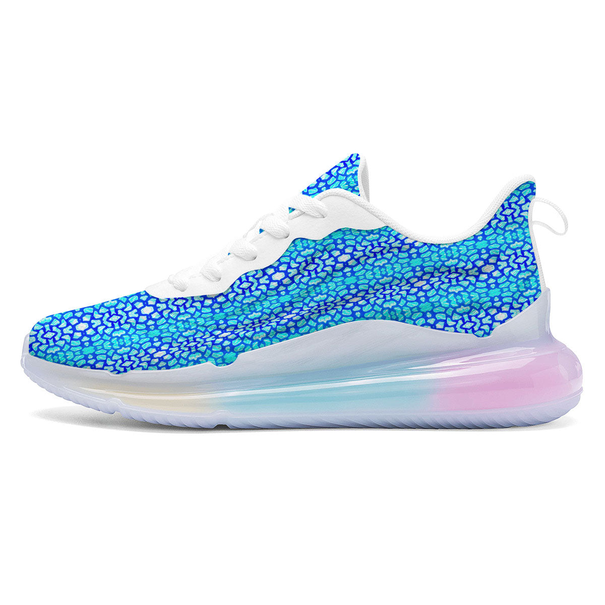 Giraffe Turquoise Print Pattern Running Sneakers-grizzshop