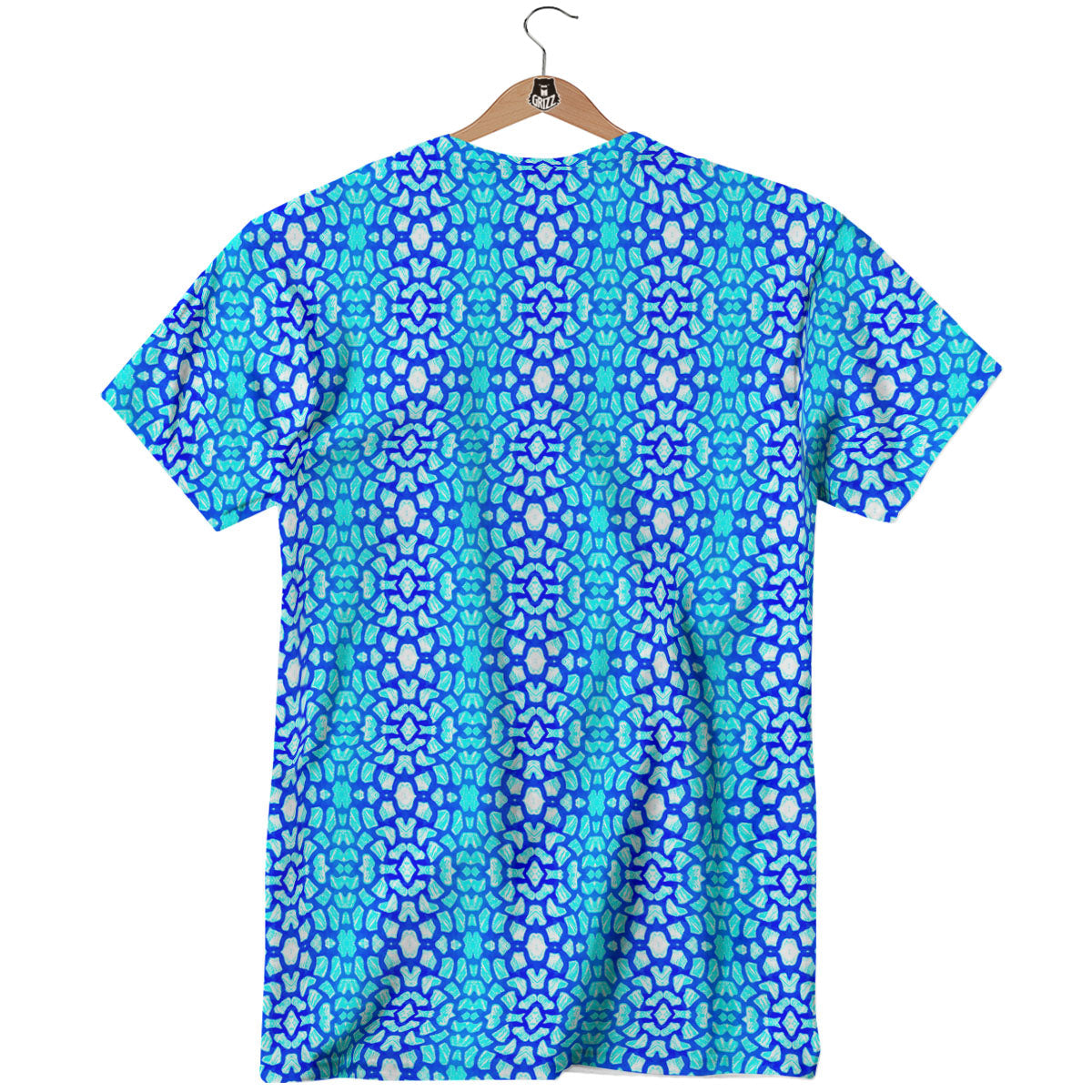 Giraffe Turquoise Print Pattern T-Shirt-grizzshop