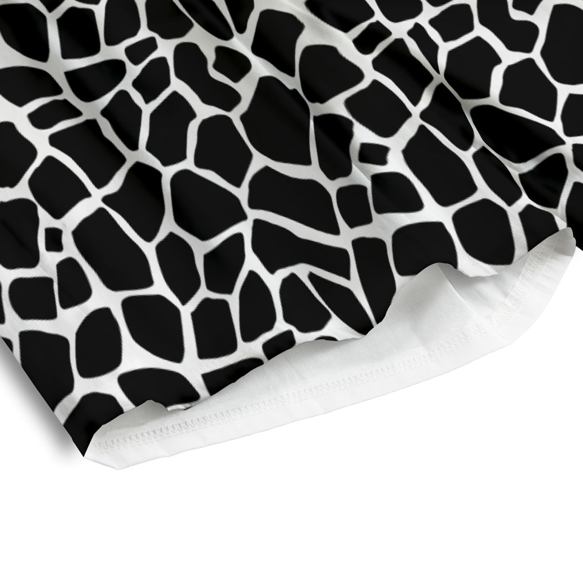 Giraffe White And Black Print Pattern Men's Athletic Shorts