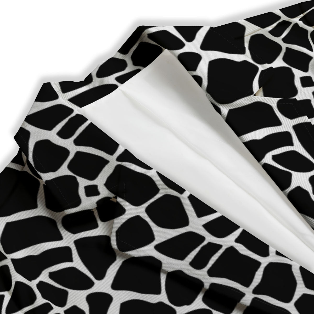 Giraffe White And Black Print Pattern Women's Blazer-grizzshop