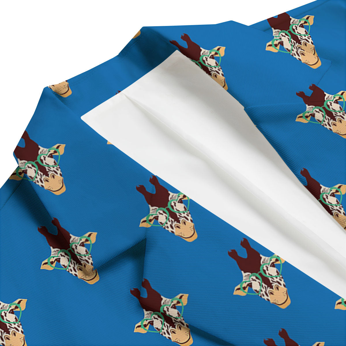 Giraffe With Glasses Print Pattern Men's Blazer-grizzshop