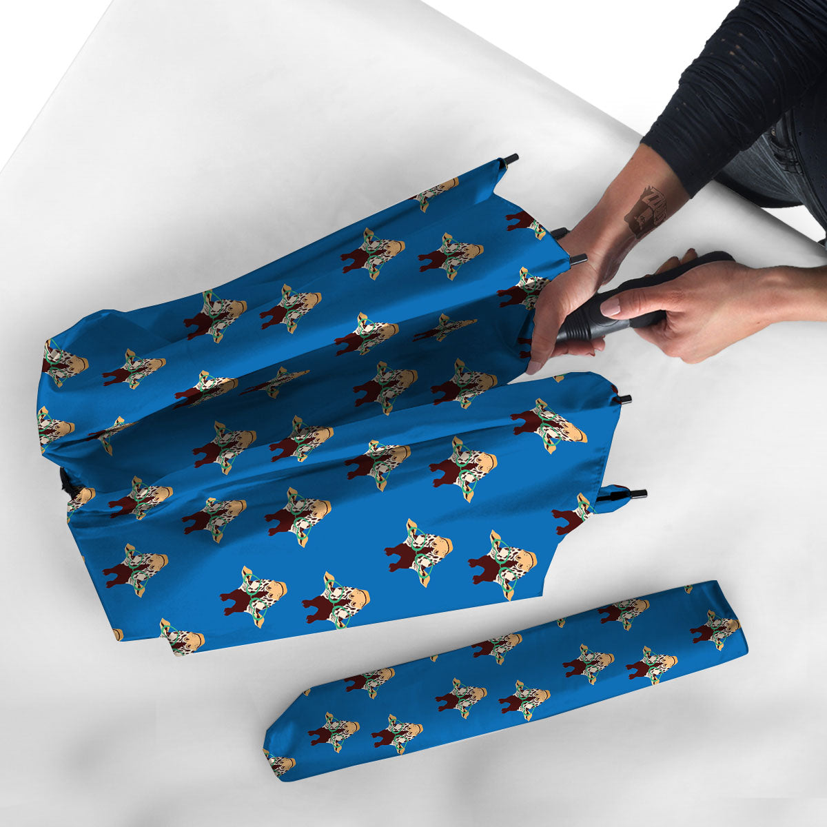 Giraffe With Glasses Print Pattern Umbrella-grizzshop