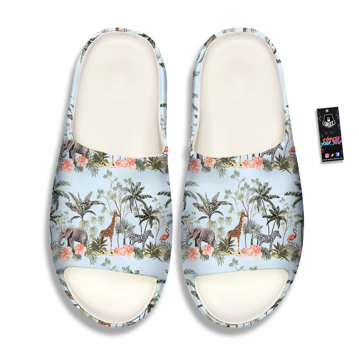 Giraffe Tropical Zebra Print Pattern Sandals-grizzshop