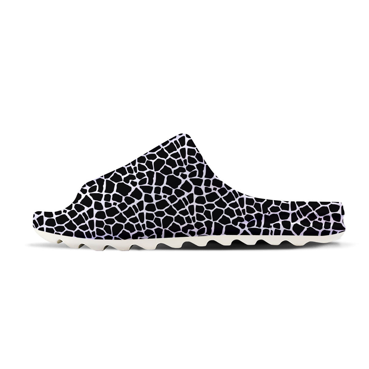 Giraffe White And Black Print Pattern Sandals-grizzshop
