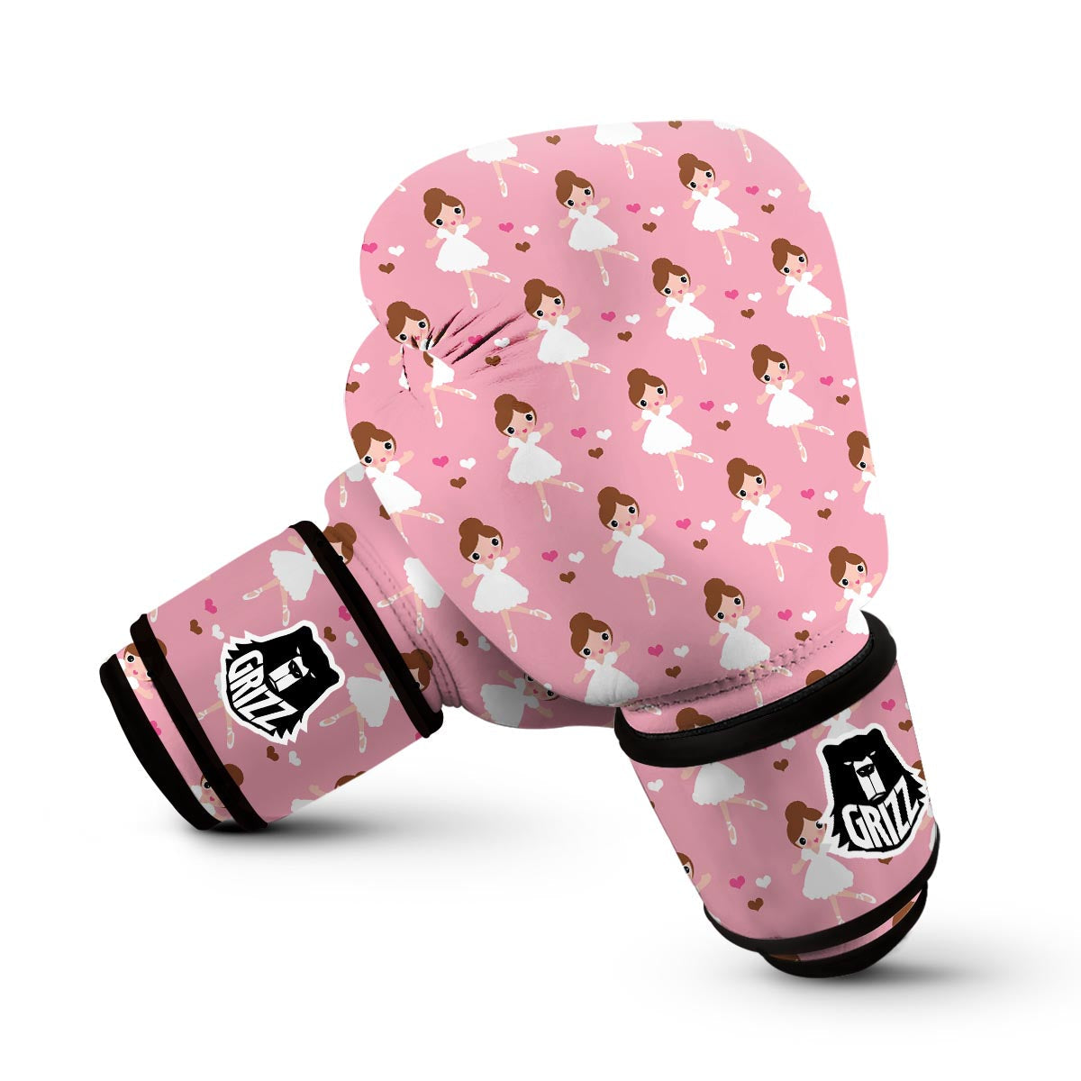 Girl Ballet Pattern Print Boxing Gloves-grizzshop