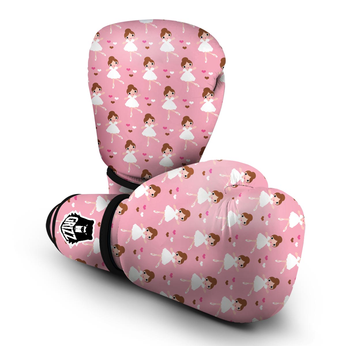 Girl Ballet Pattern Print Boxing Gloves-grizzshop