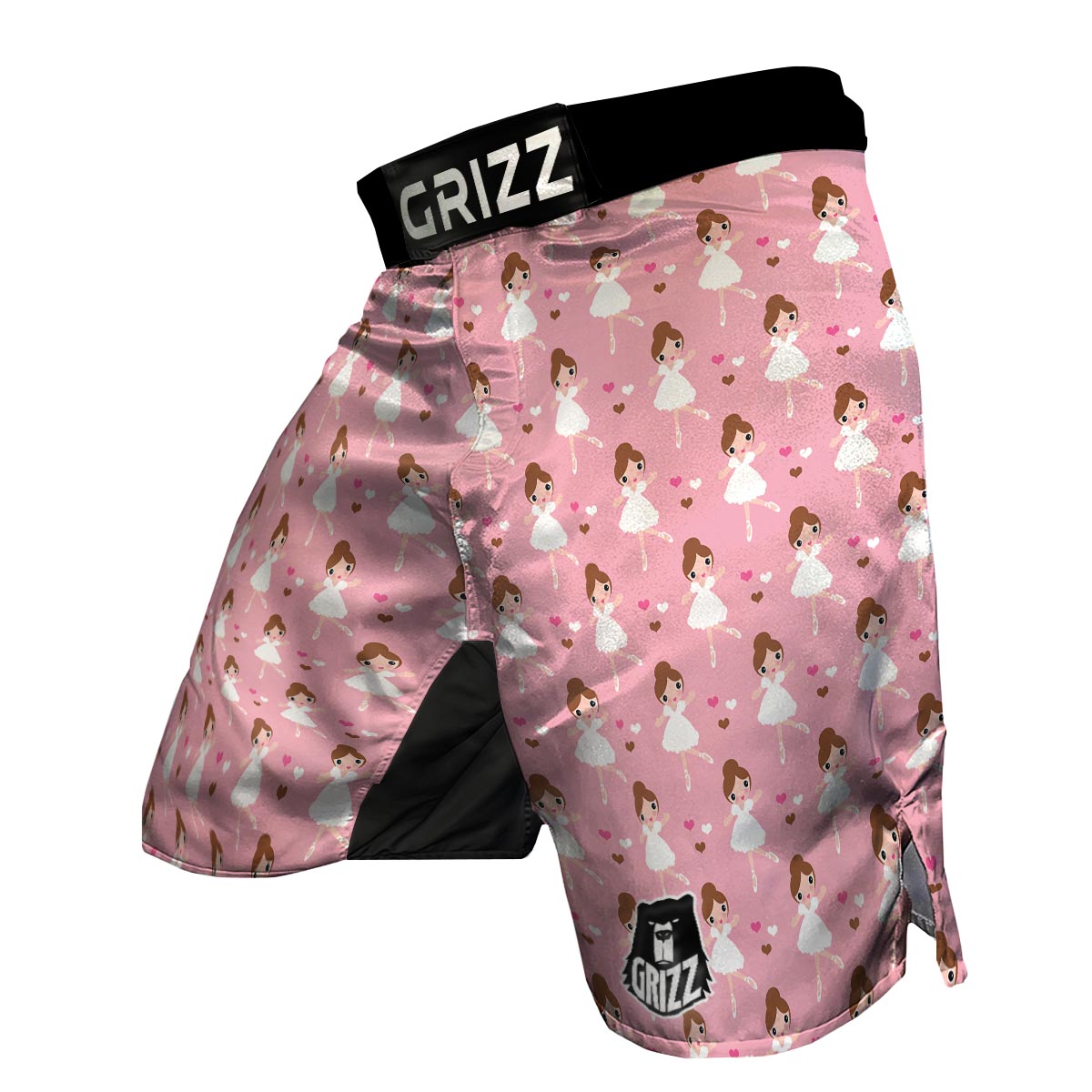 Girl Ballet Pattern Print MMA Shorts-grizzshop