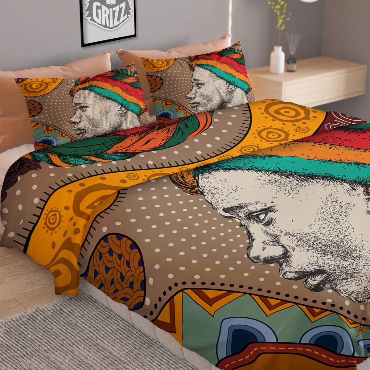 Girl Tribal African Print Duvet Cover Bedding Set