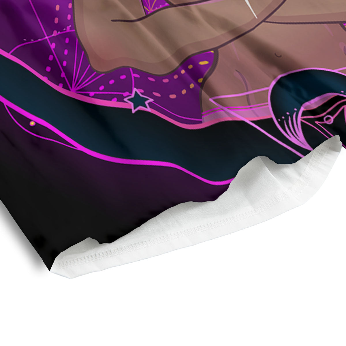 Girl Wiccan And Magical Moon Print Men's Athletic Shorts