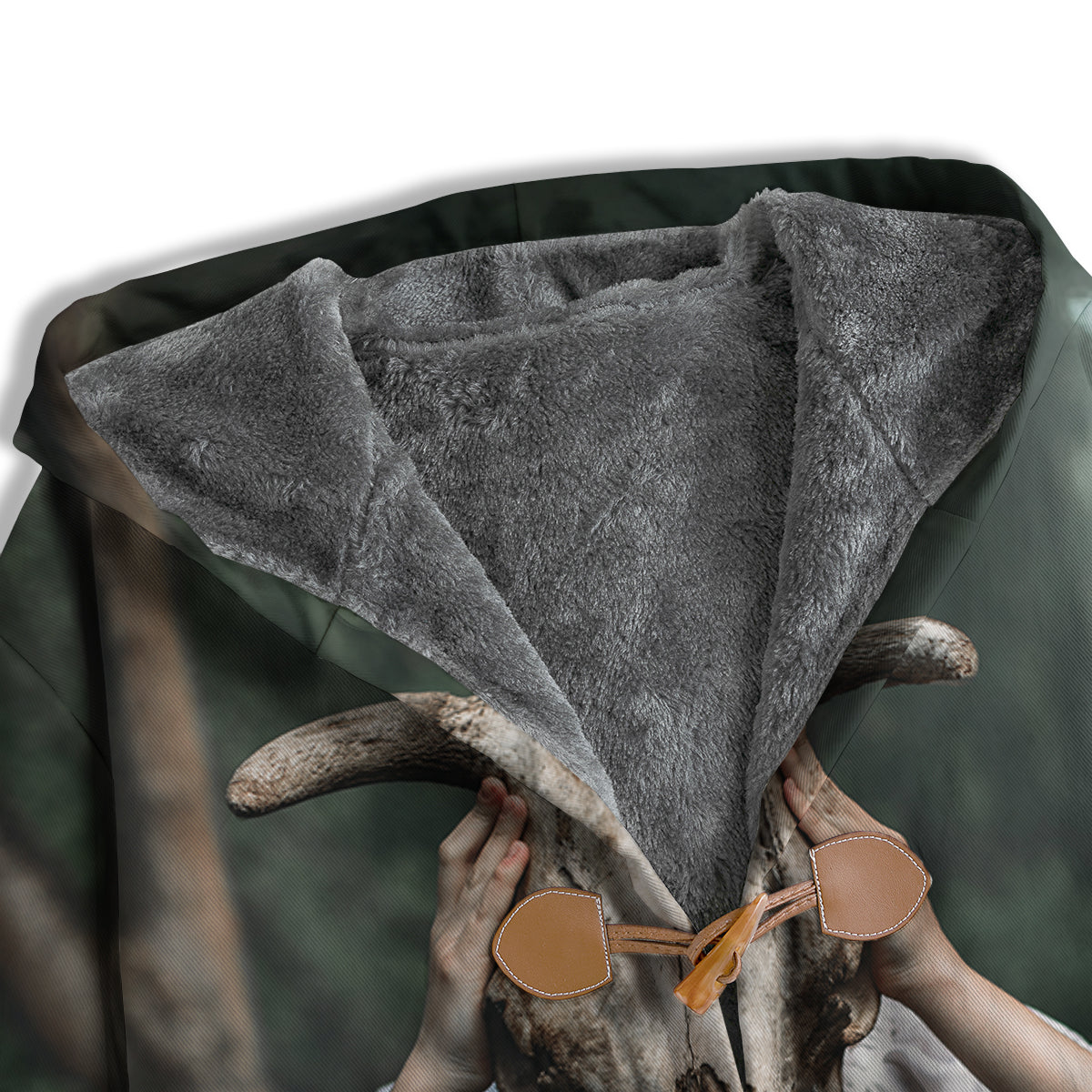 Girl With Animal Skull Print Men's Windbreaker Jacket-grizzshop