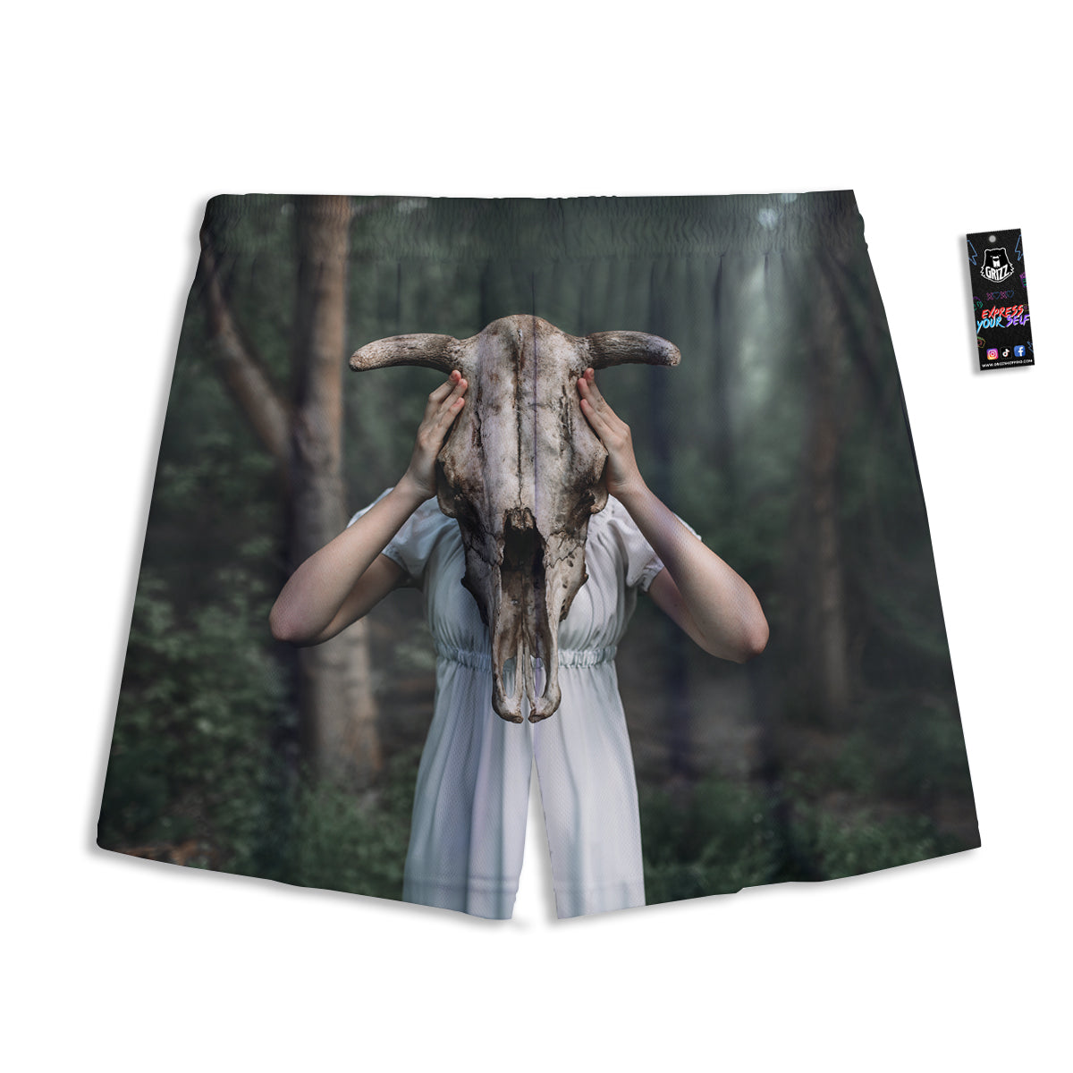 Kaleidoscope Golden Print Mesh Shorts