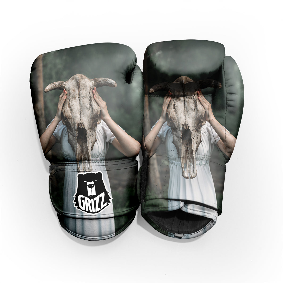 Girl With Animal Skull Print Pro Boxing Glove