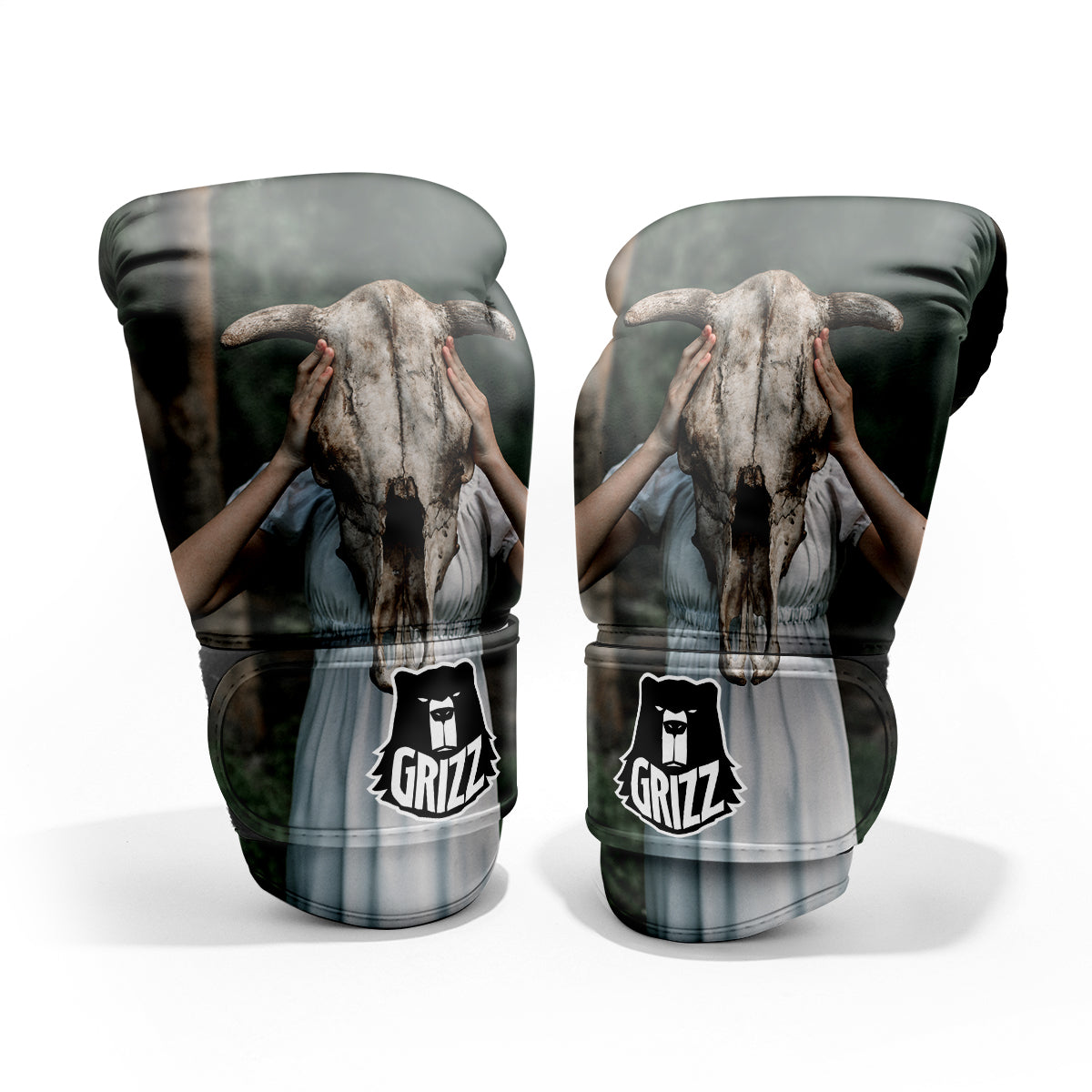 Girl With Animal Skull Print Pro Boxing Glove