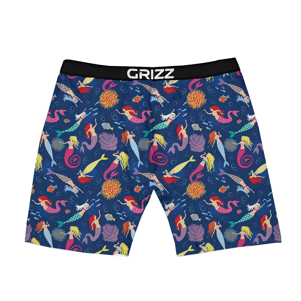 Girls Mermaid Print Pattern Boxer Briefs-grizzshop