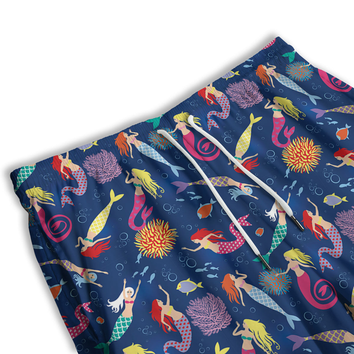 Girls Mermaid Print Pattern Men's Athletic Shorts