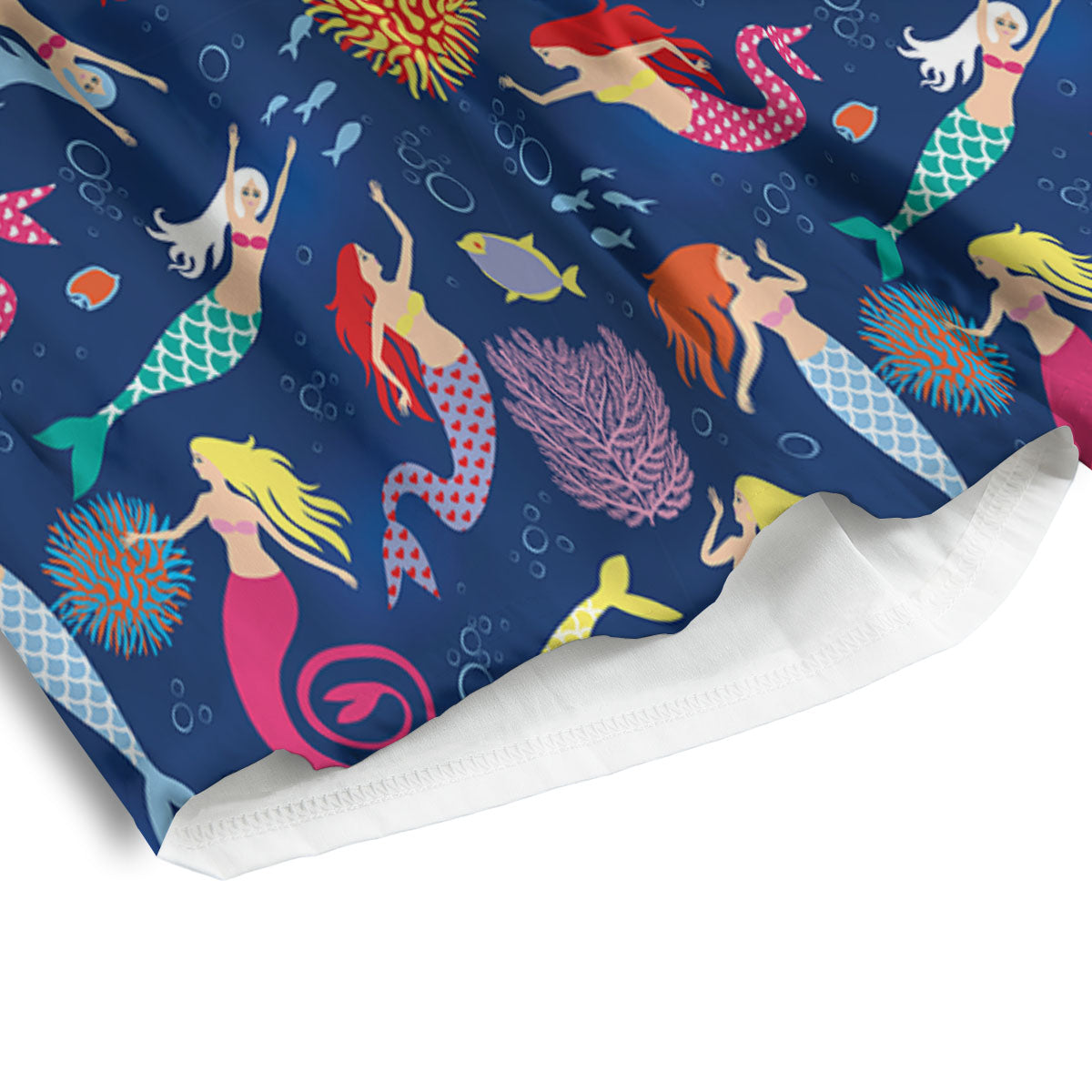 Girls Mermaid Print Pattern Men's Athletic Shorts