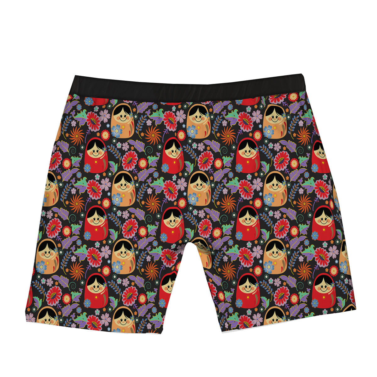 Girly Flower Pink Print Pattern Boxer Briefs-grizzshop