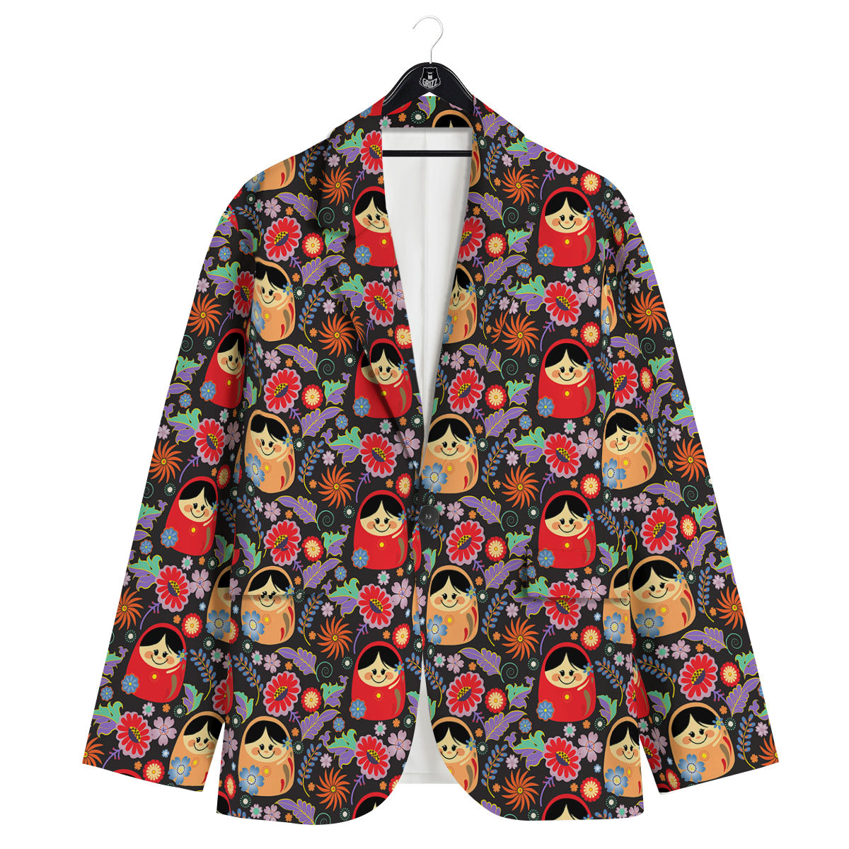 Girly Flower Pink Print Pattern Men's Sport Coat-grizzshop