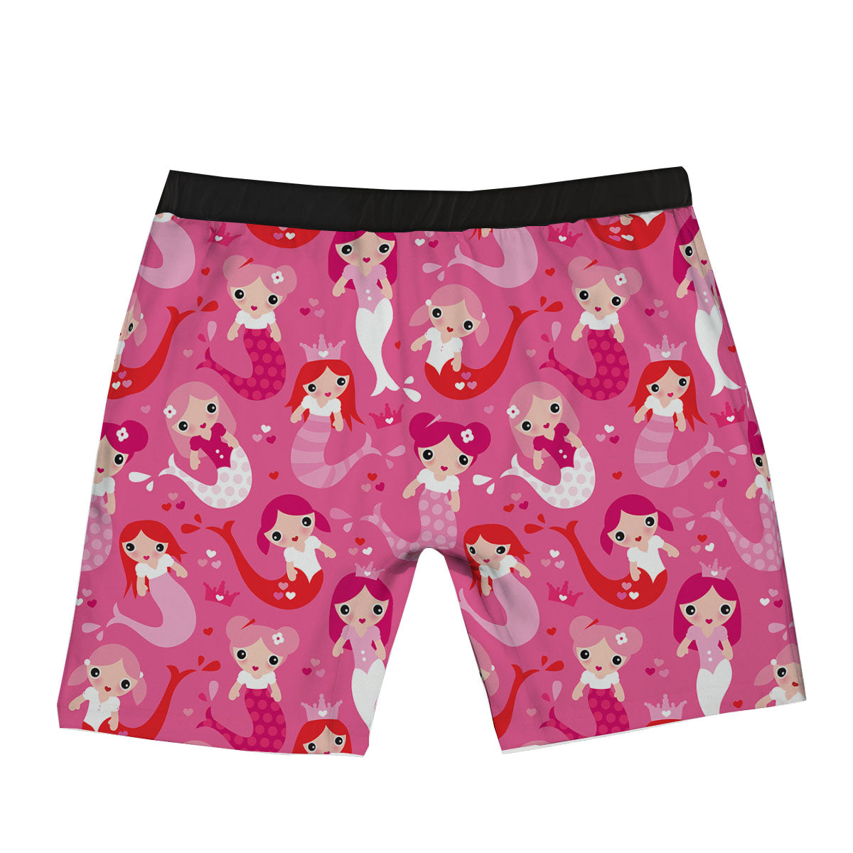 Girly Mermaid Pink Print Pattern Boxer Briefs-grizzshop