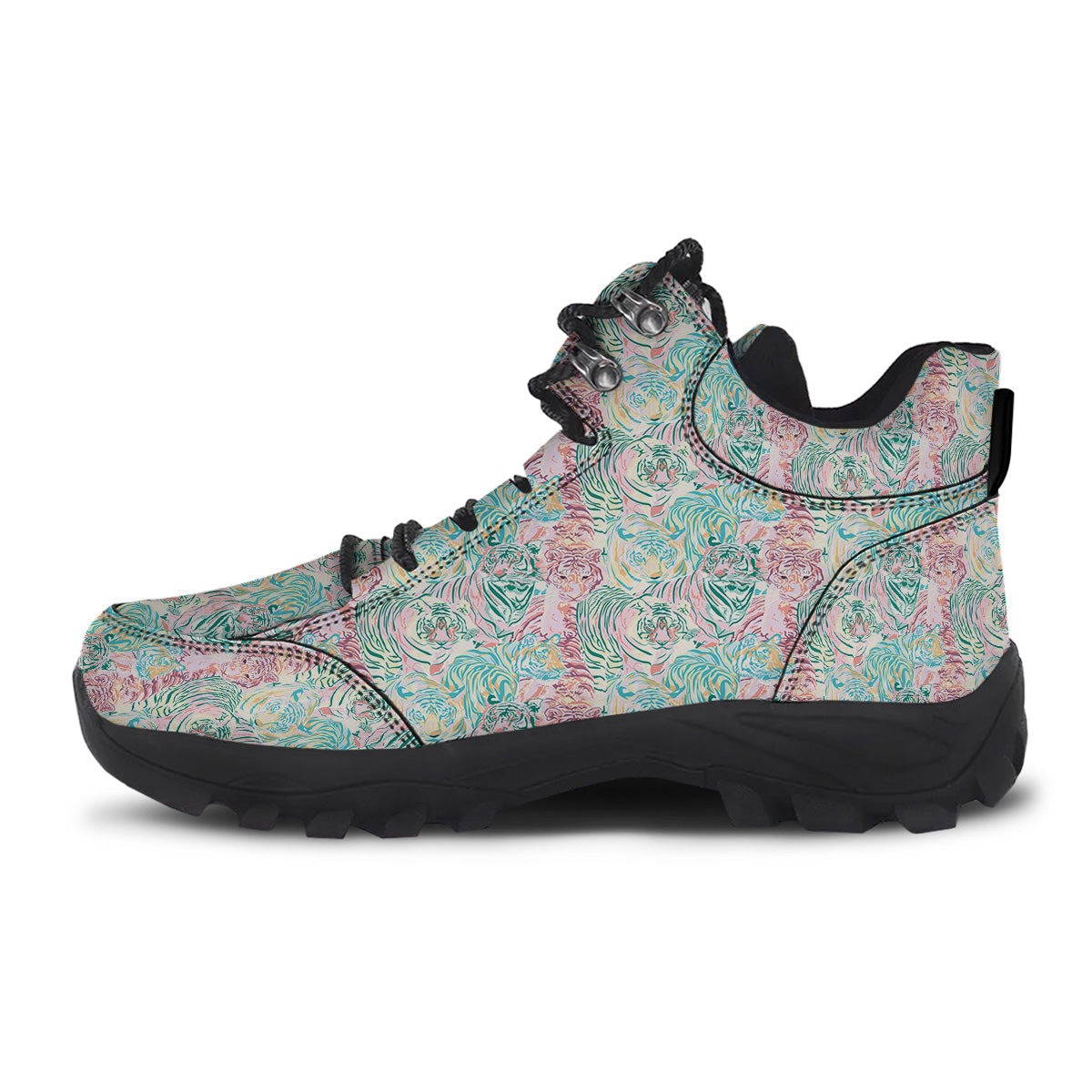 Girly Tigers Pastel Print Pattern Hiking Shoes-grizzshop