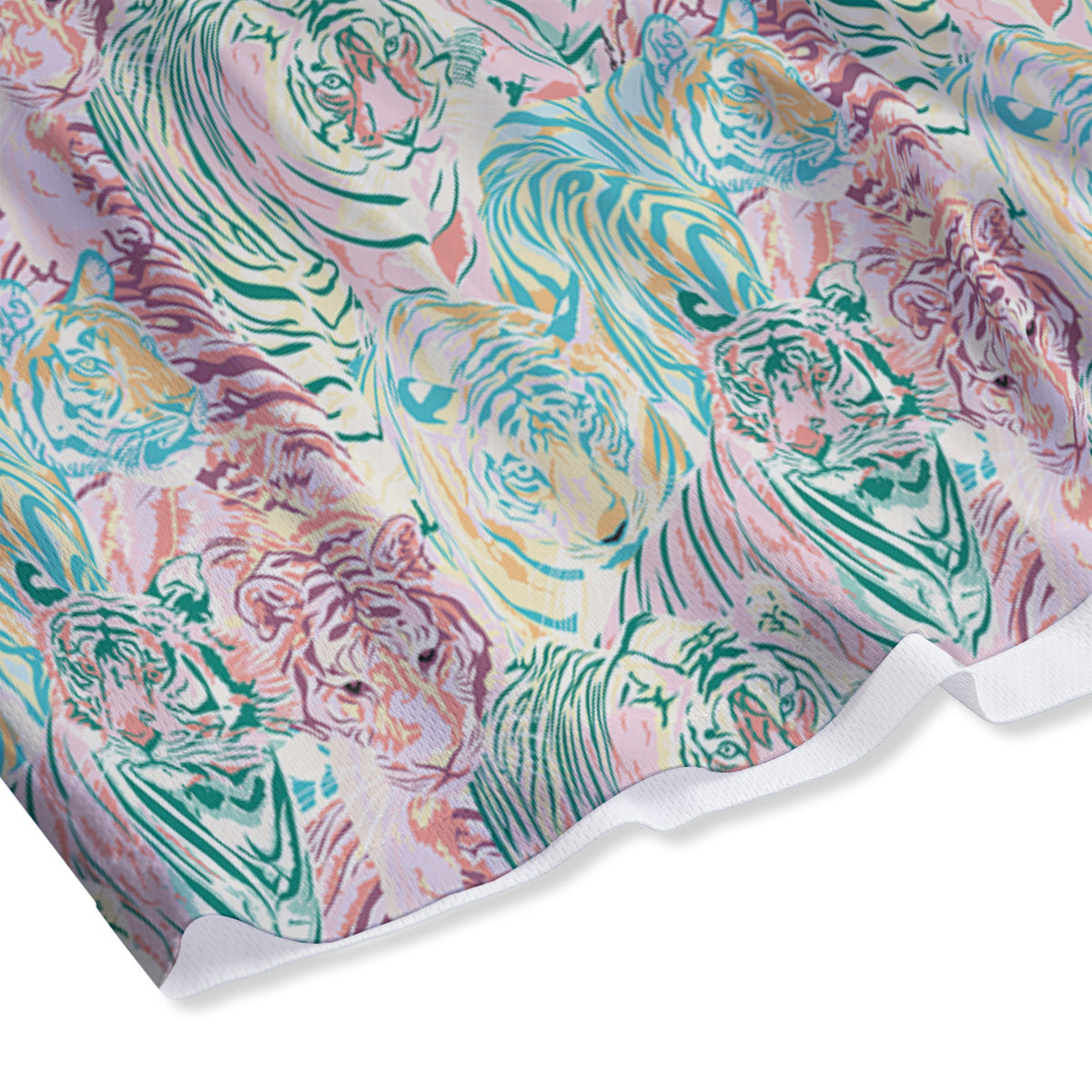 Kaleidoscope Lights Gold Print Mesh Shorts
