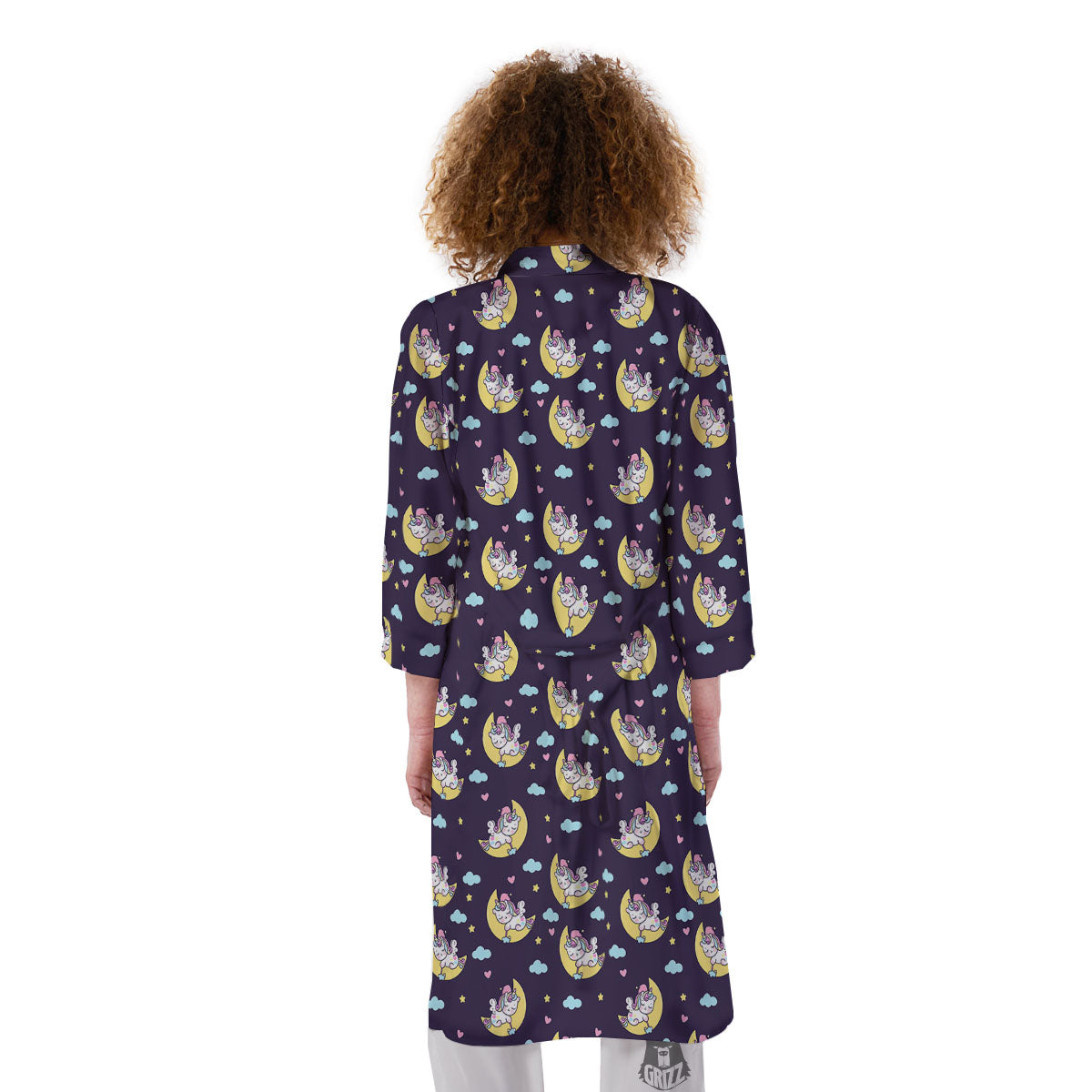 Girly Unicorn Night Print Pattern Kimono-grizzshop