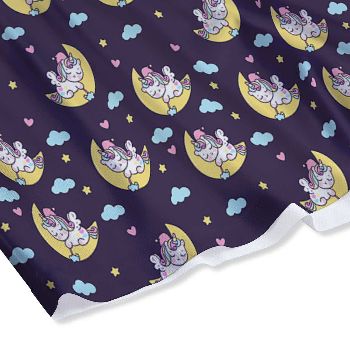 Girly Unicorn Night Print Pattern Mesh Shorts
