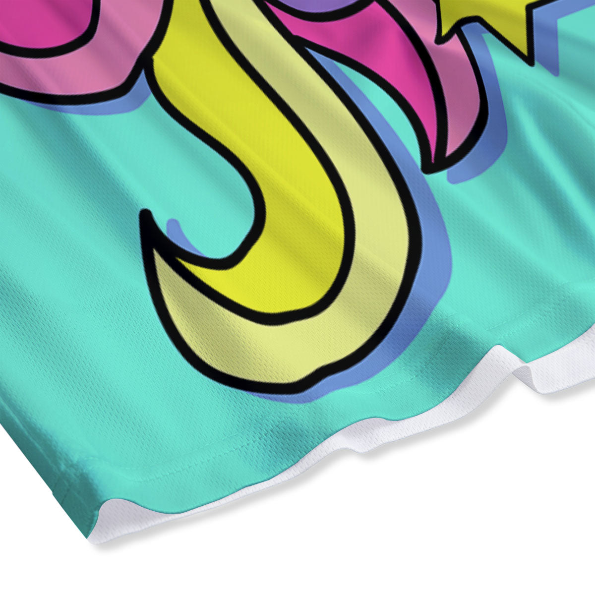 Girly Unicorn Teal Print Mesh Shorts