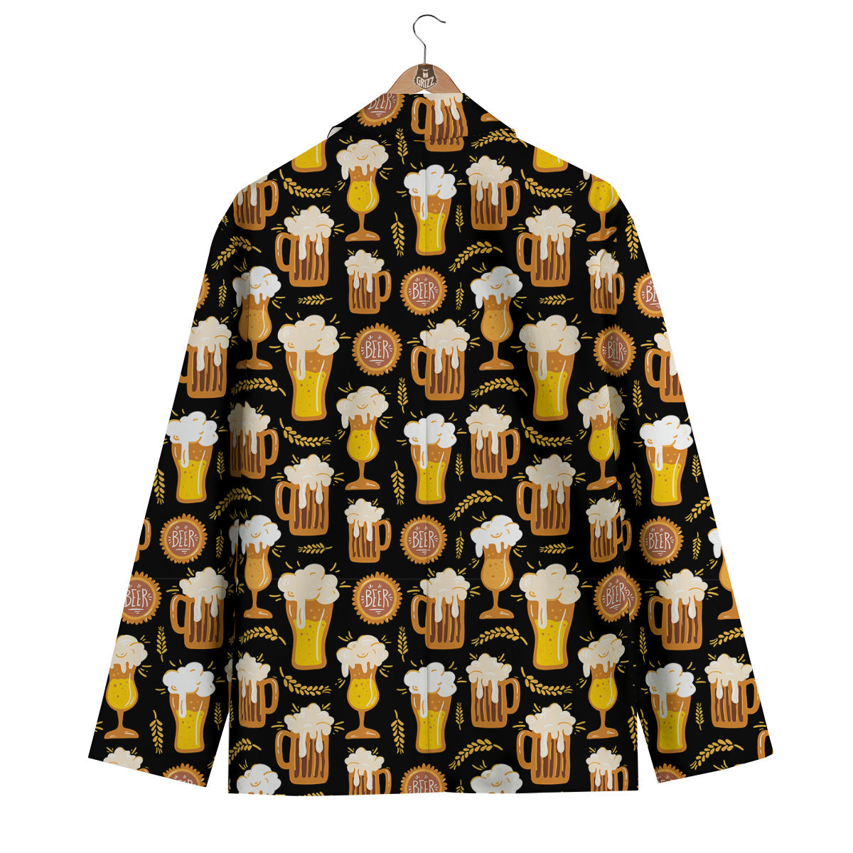 Glasses Of Beer Vintage Print Pattern Men's Blazer-grizzshop