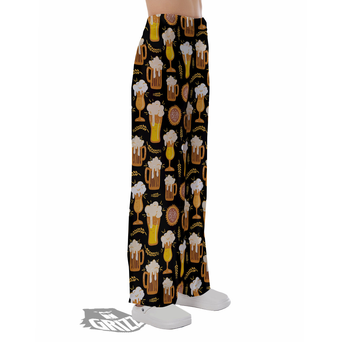 Glasses Of Beer Vintage Print Pattern Pajama Pants-grizzshop