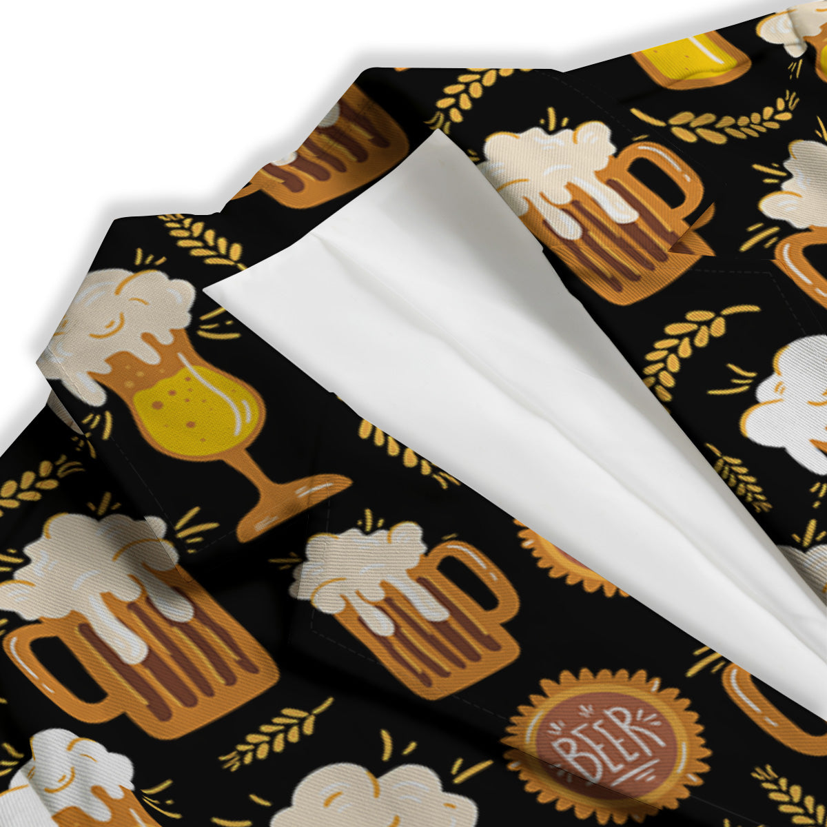 Glasses Of Beer Vintage Print Pattern Women's Blazer-grizzshop