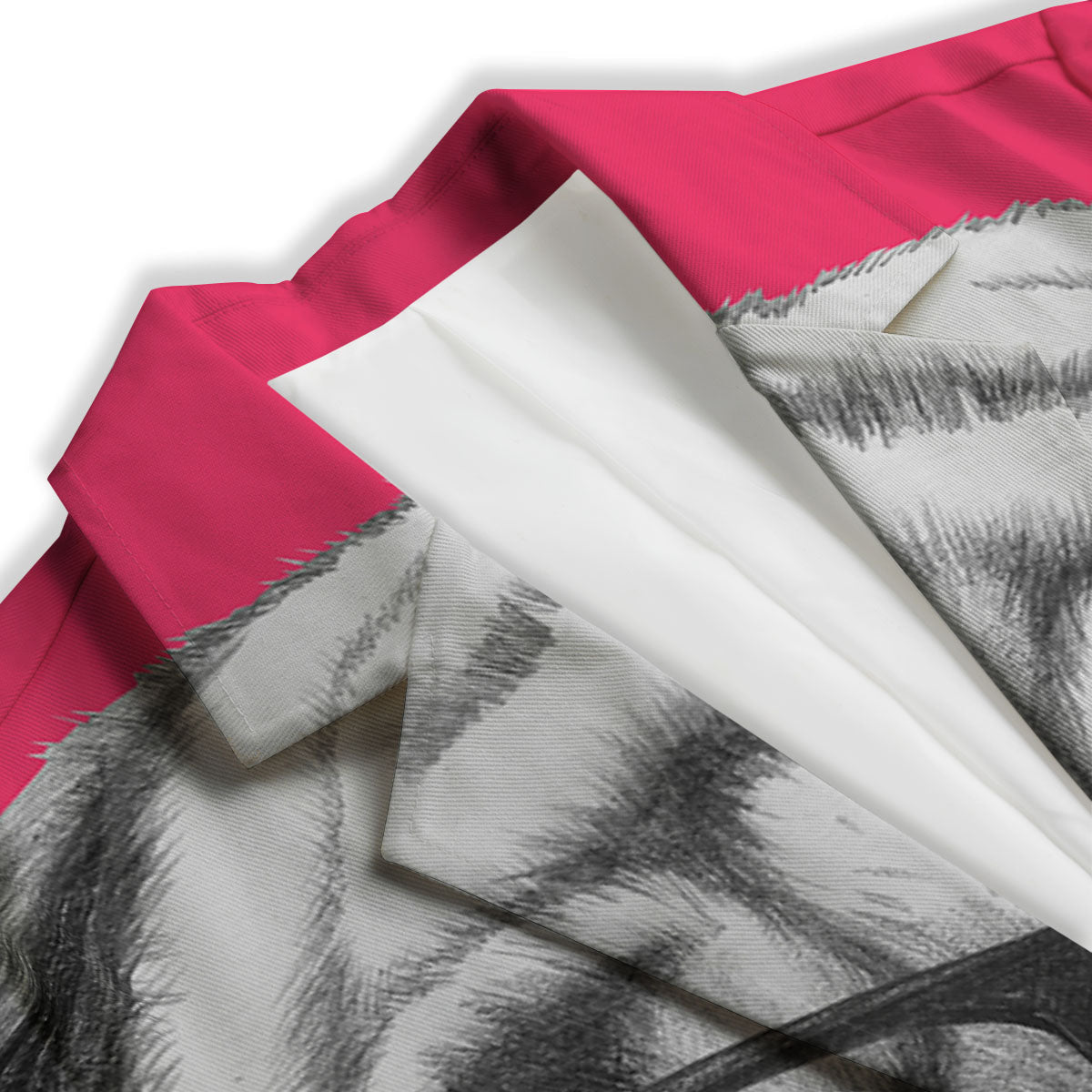 Glasses Pug Portrait Print Women's Blazer-grizzshop