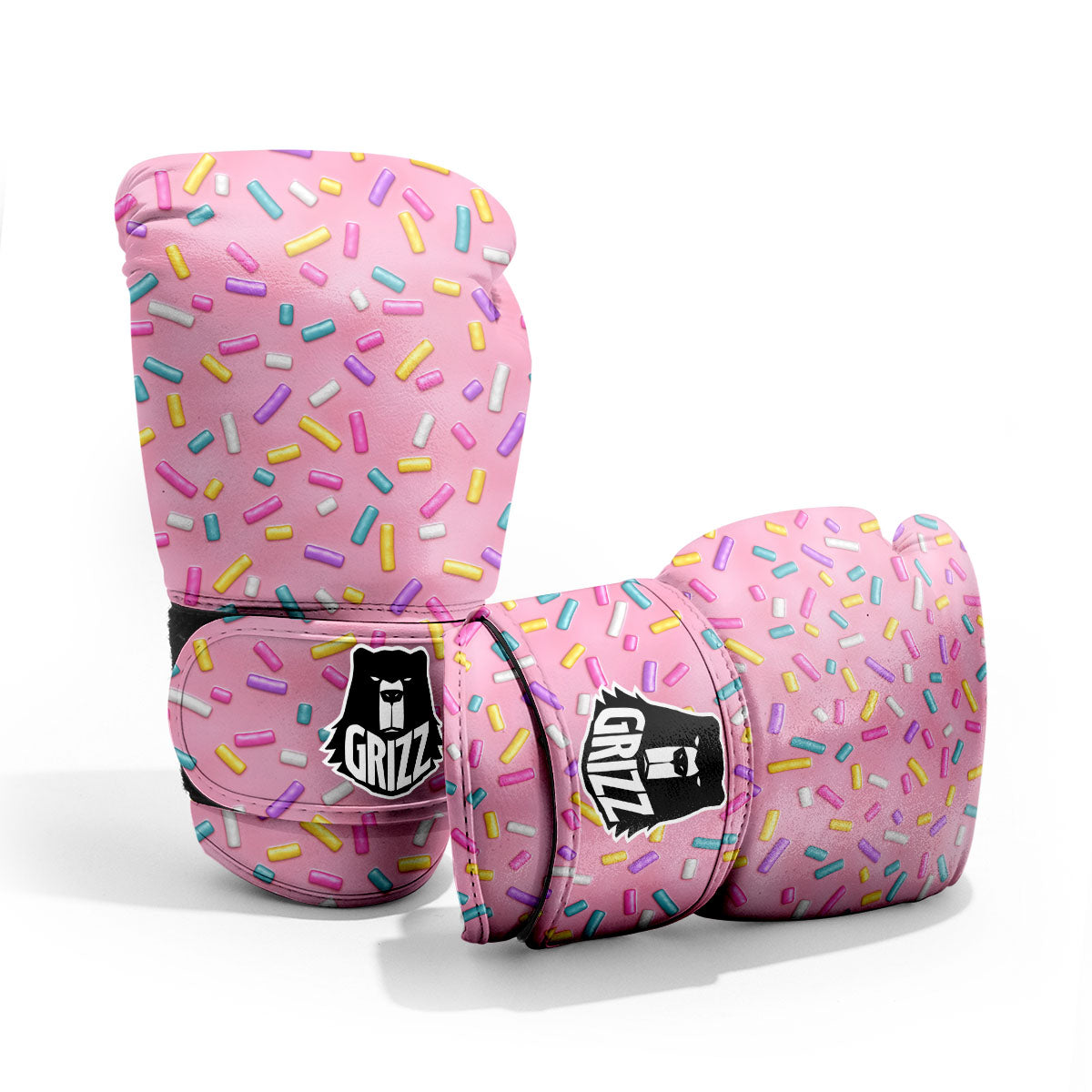 Glazed Donut Pink Print Pattern Pro Boxing Glove