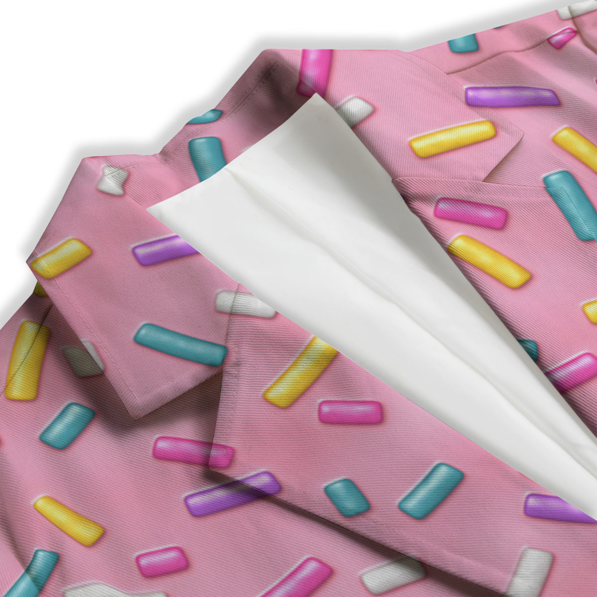 Glazed Donut Pink Print Pattern Women's Blazer-grizzshop