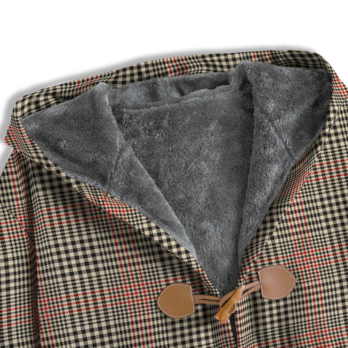 Glen Plaid Brown Beige Print Men's Windbreaker Jacket-grizzshop