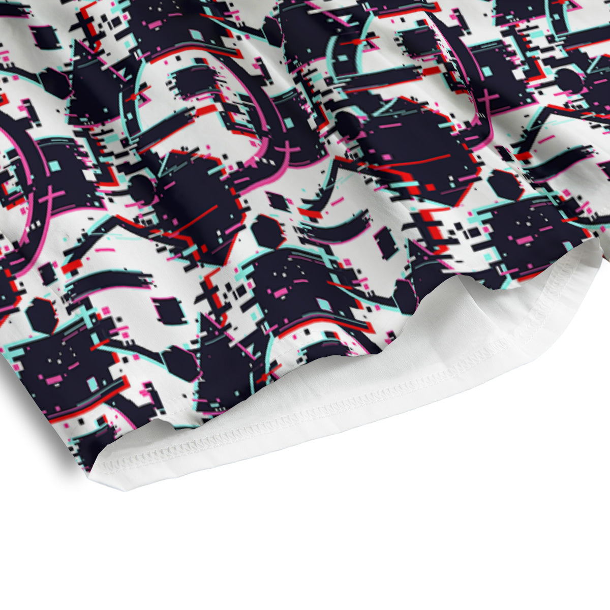 Glitch Effect Print Pattern Men's Athletic Shorts-grizzshop