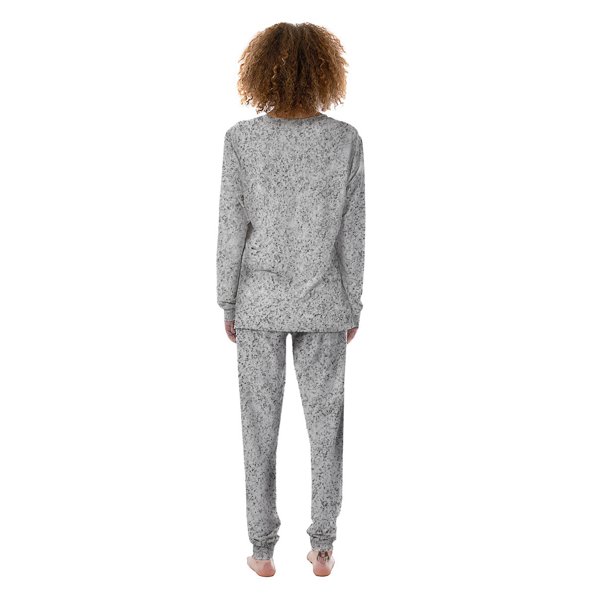 Glitter Artwork Light Silver Print Women's Pajamas-grizzshop