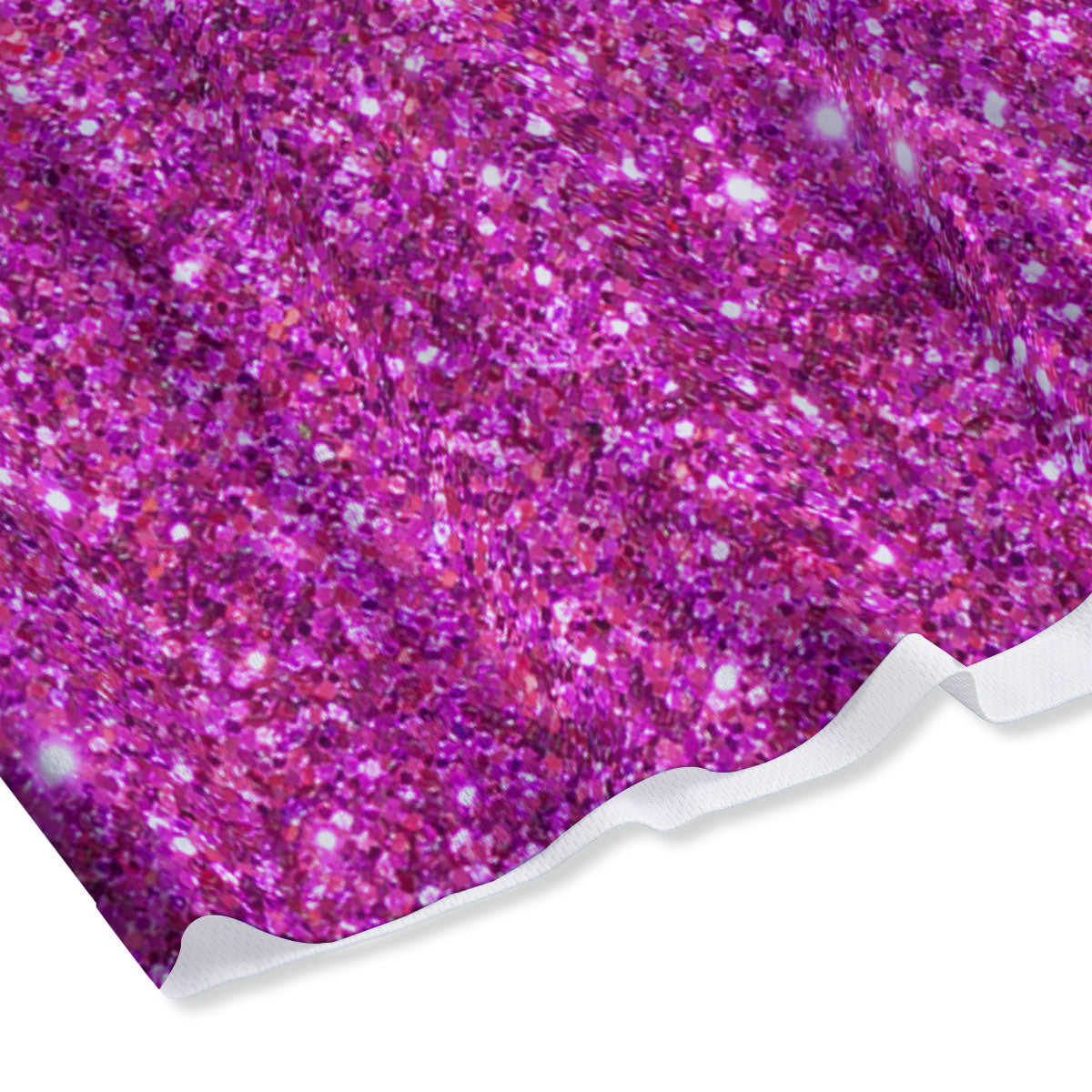 Glitter Artwork Magenta Pink Print Mesh Shorts
