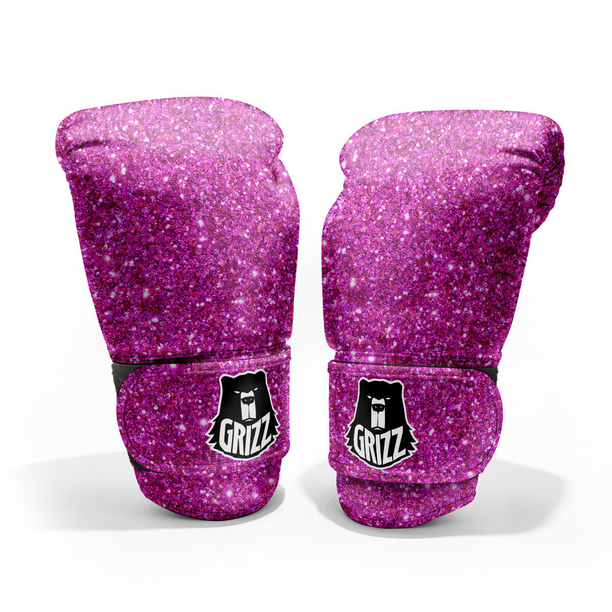 Glitter Artwork Magenta Pink Print Pro Boxing Glove