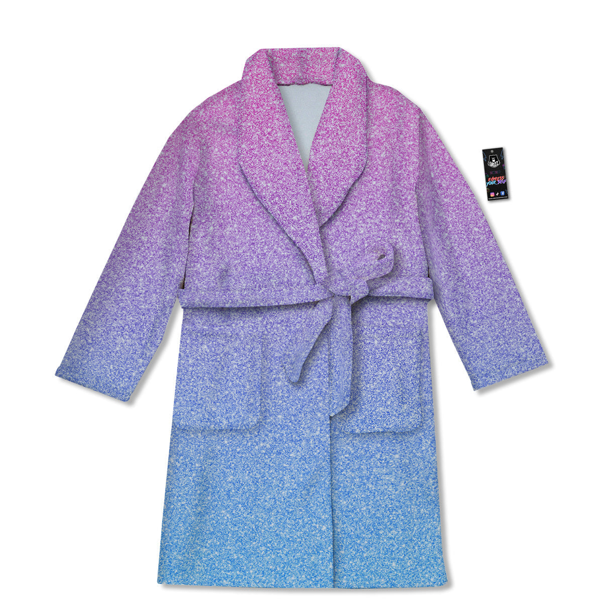 Glitter Artwork Pastel Print Pattern Bathrobe-grizzshop