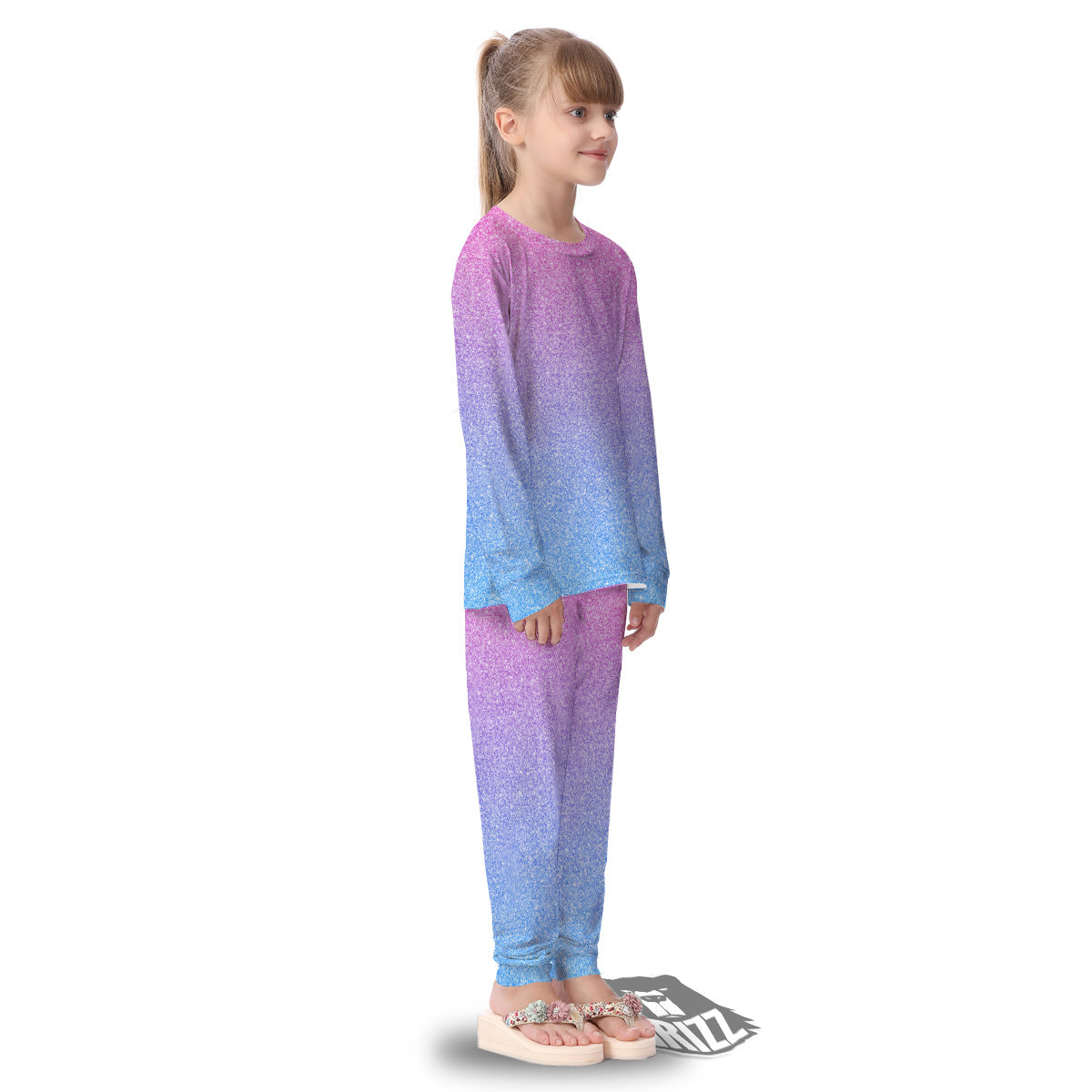 Glitter Artwork Pastel Print Pattern Kid's Pajamas-grizzshop