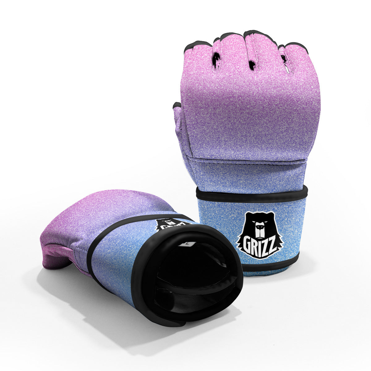 Glitter Artwork Pastel Print Pattern MMA Gloves-grizzshop