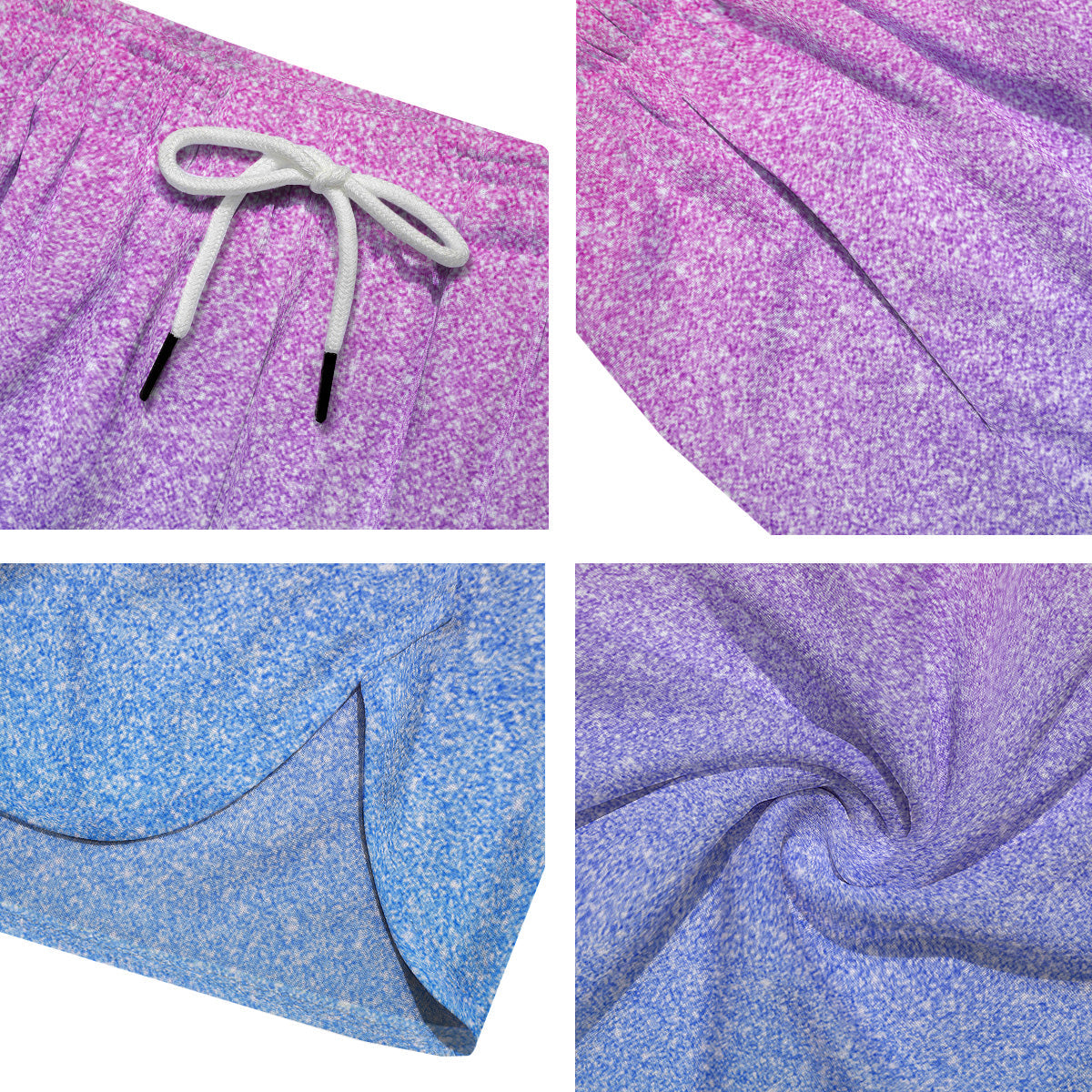 Glitter Artwork Pastel Print Pattern Men's Running Shorts-grizzshop