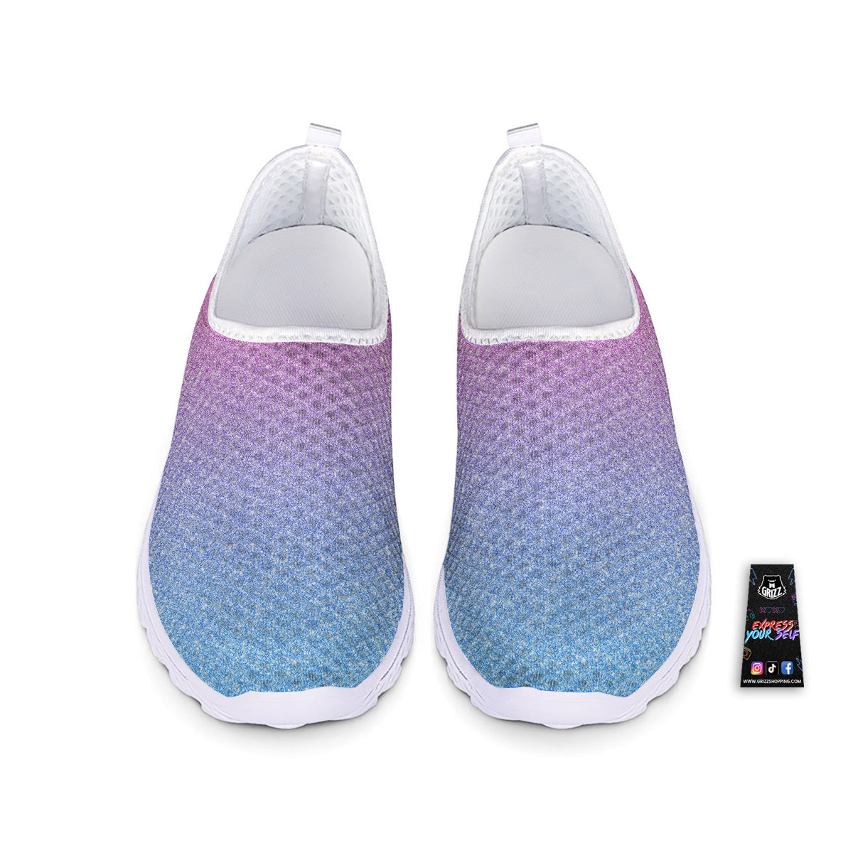 Glitter Artwork Pastel Print Pattern Nurse Shoes-grizzshop