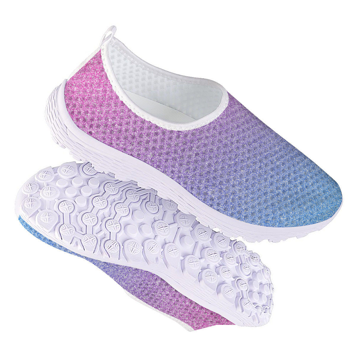 Glitter Artwork Pastel Print Pattern Nurse Shoes-grizzshop
