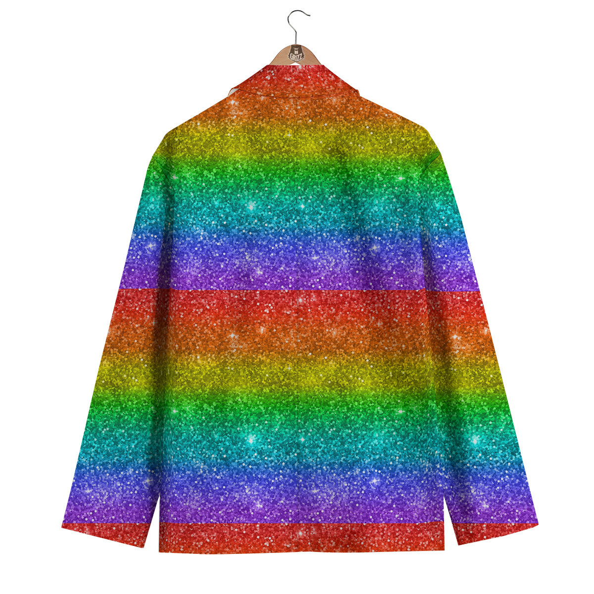 Glitter Rainbow Print Pattern Men's Blazer-grizzshop