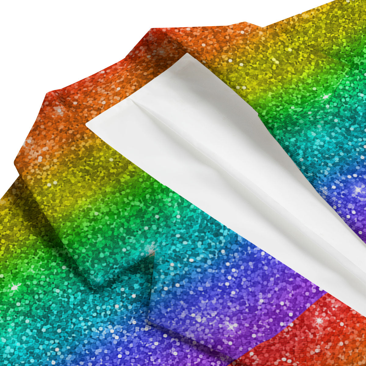 Glitter Rainbow Print Pattern Men's Blazer-grizzshop