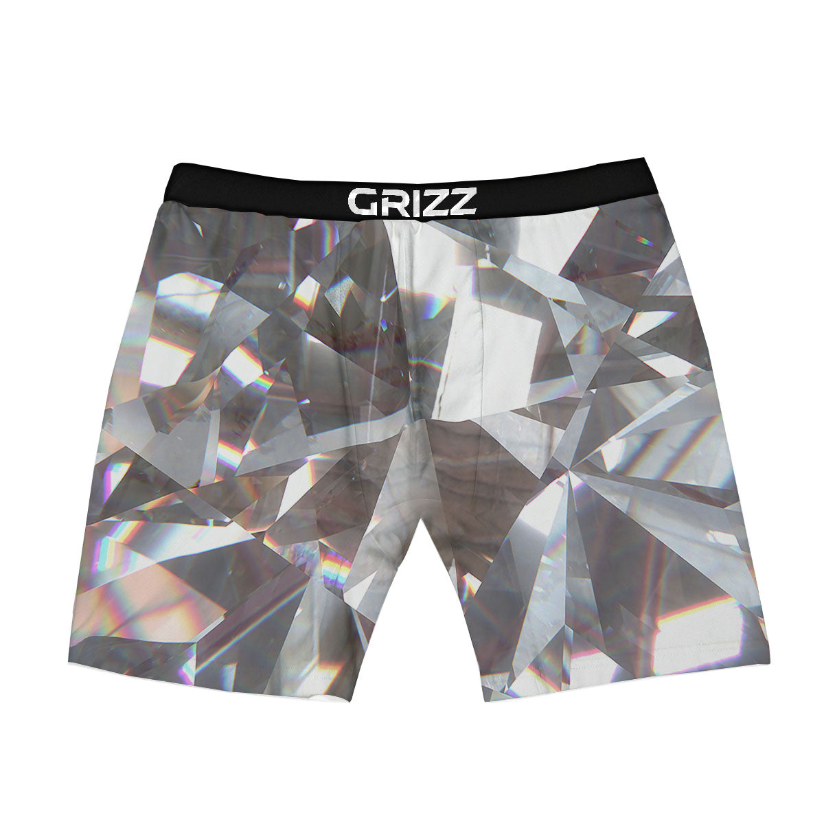 Glitter Texture Diamond Print Boxer Briefs-grizzshop