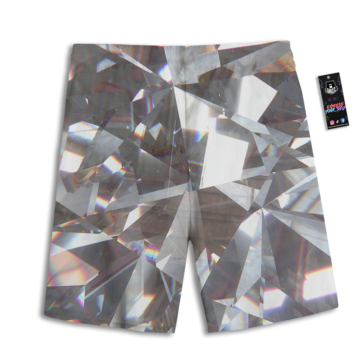 High Mountain Print Men's Athletic Shorts