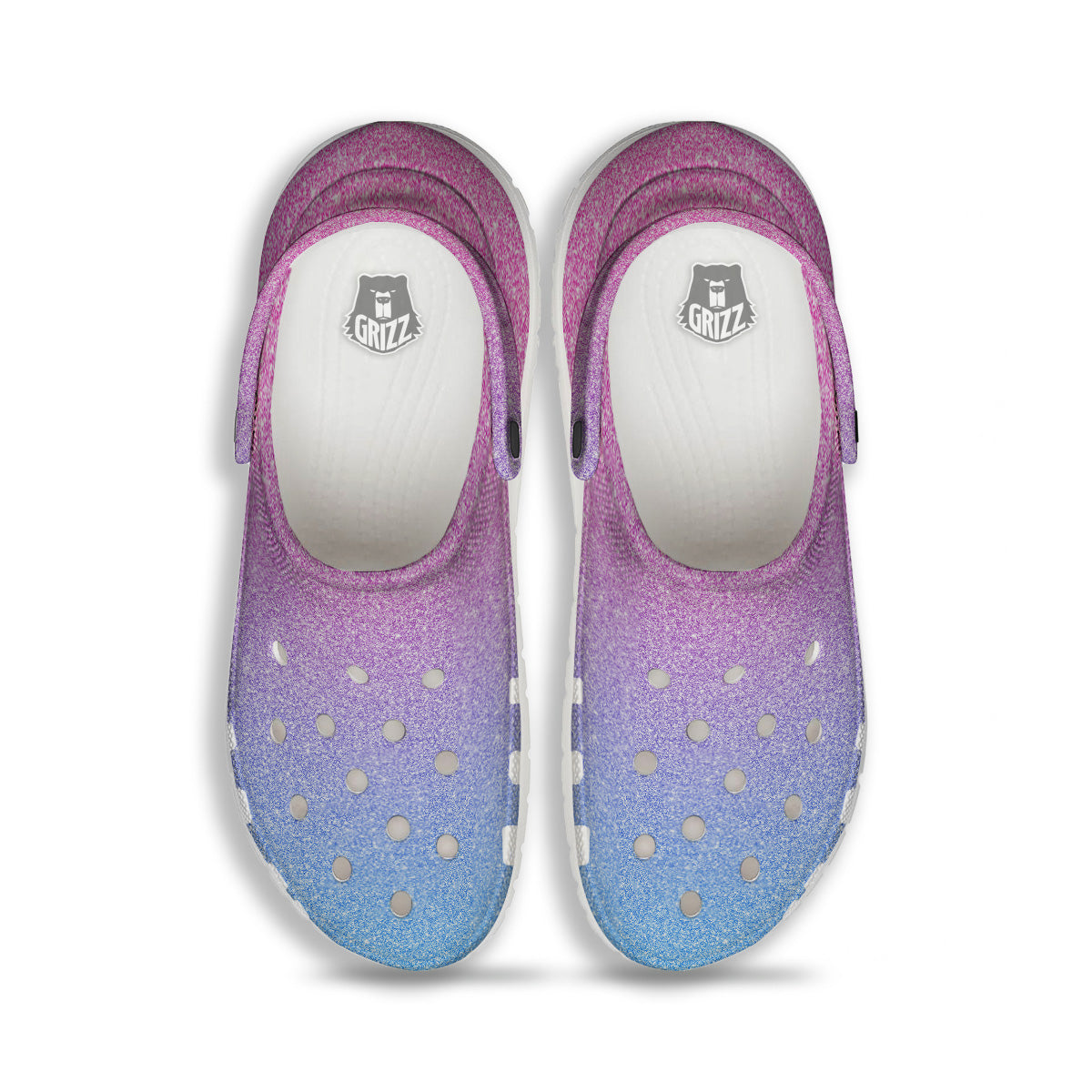 Glitter Texture Pastel Print Pattern Clog-grizzshop